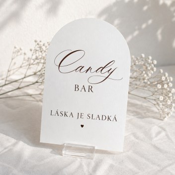 svadobné tlačoviny, kartičky, candy bar, informačné kartičky, svadobné kartičky, infokartičky, stojan, láska je sladká, do candy baru, svadobné dekorácie, svadobná grafika, oblúk, svadobné oznámenia