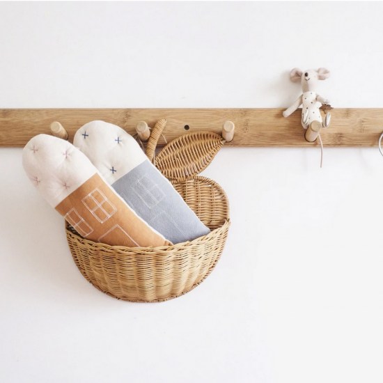 Handmade prútený závesný kôš - Jabĺčko