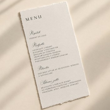 ideatree, oznámenie, svadobné oznámenie, svadobné menu, menu, menu s menovkou, trhané, trhaný okraj, menu s trhaným okrajom, oznámenie s trhaným okrajom, noiart, nové mesto nad váhom