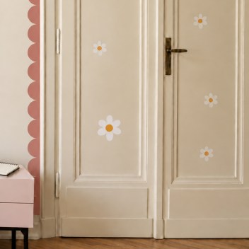 ideatree, nálepky, nálepky na boxy, detská izba, nálepky na stenu, nálepky do detskej izby, nálepky margarétky, daisyflowers, ikea, trofast, nové mesto nad váhom