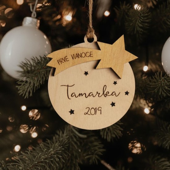 Vianočná ozdoba Prvé Vianoce - Kométa