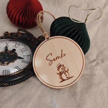 vianočná ozdoba, vianočná menovka, s menom, na mikulášsku čižmu, vianočné dekorácie, drevo, preglejka, vianoce, nové mesto nad váhom