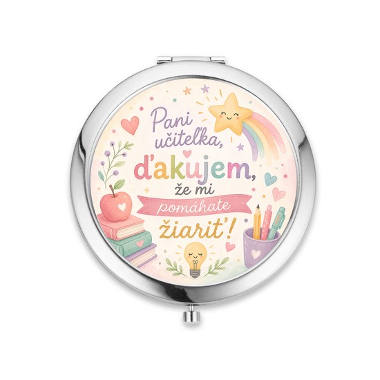 zrkadielko, darček pre učiteľku, pre pani učiteľku, darček, deň učiteľov, najlepšia učiteľka